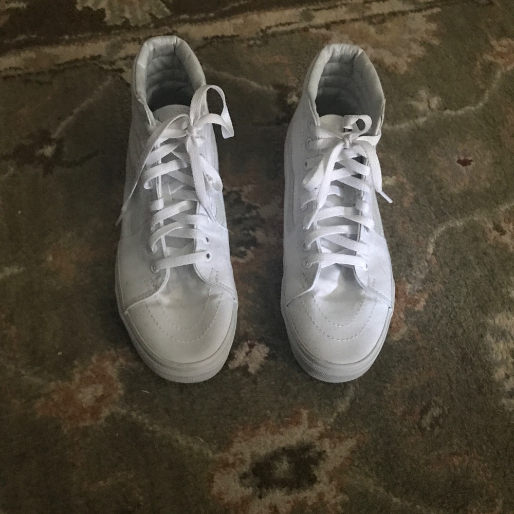 Vans white Hight tops- size-9.5